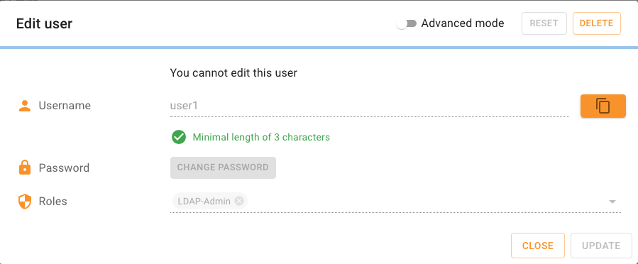 LDAP user details in Connectware